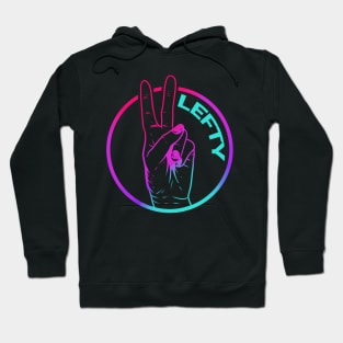 Vaporwave 80's lefty logo - the left-hander Hoodie